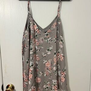 Torrid Mauve Floral Blouse with Blush Roses
